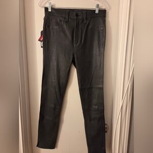 Rag & Bone Charcoal Leather Skinny Jeans Sz 28